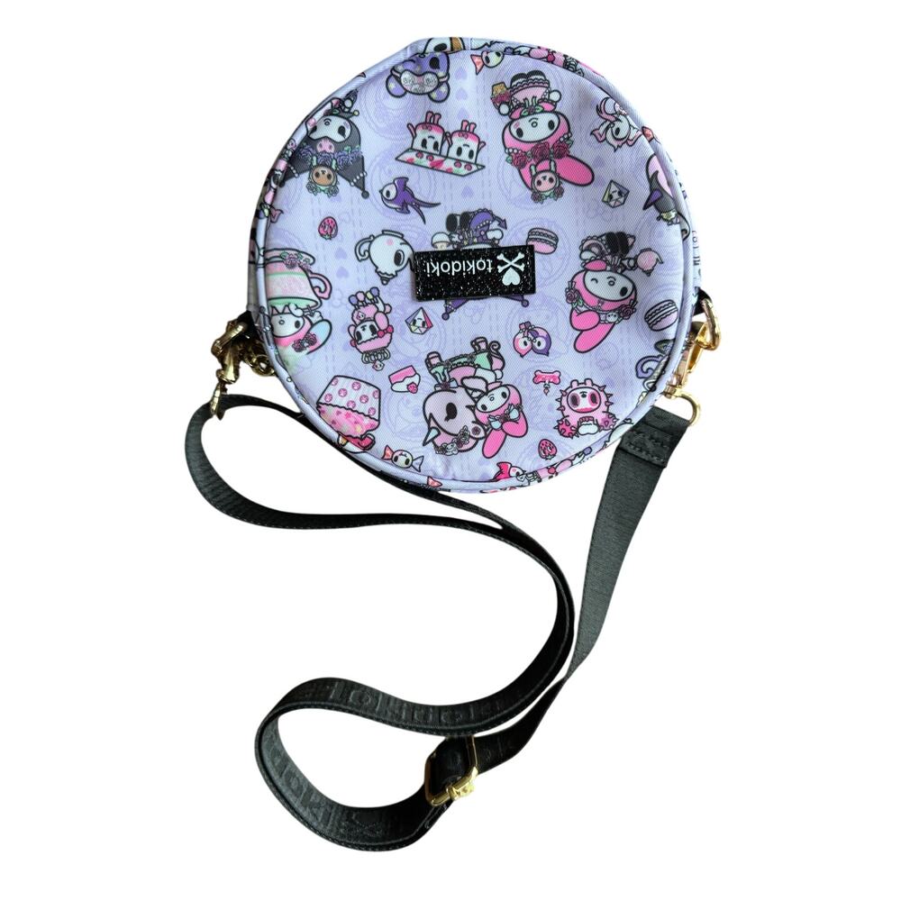 New Tokidoki - Sanrio Kuromi & My Melody Garden Party Round Small Crossbody Bag